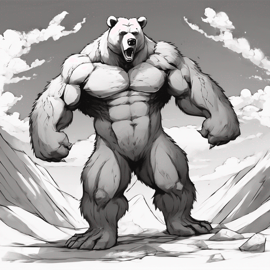 a strong bear man
