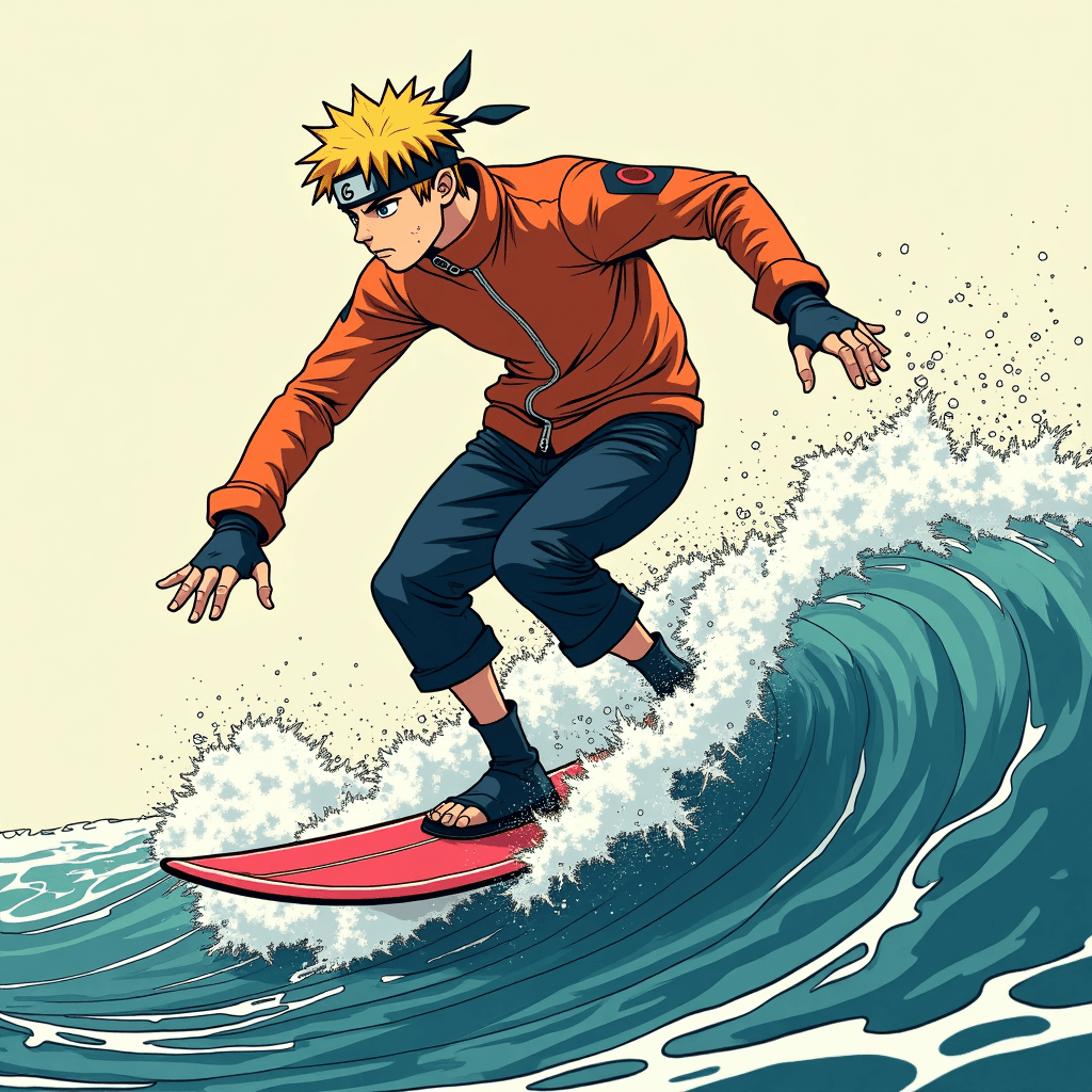 Naruto surfing