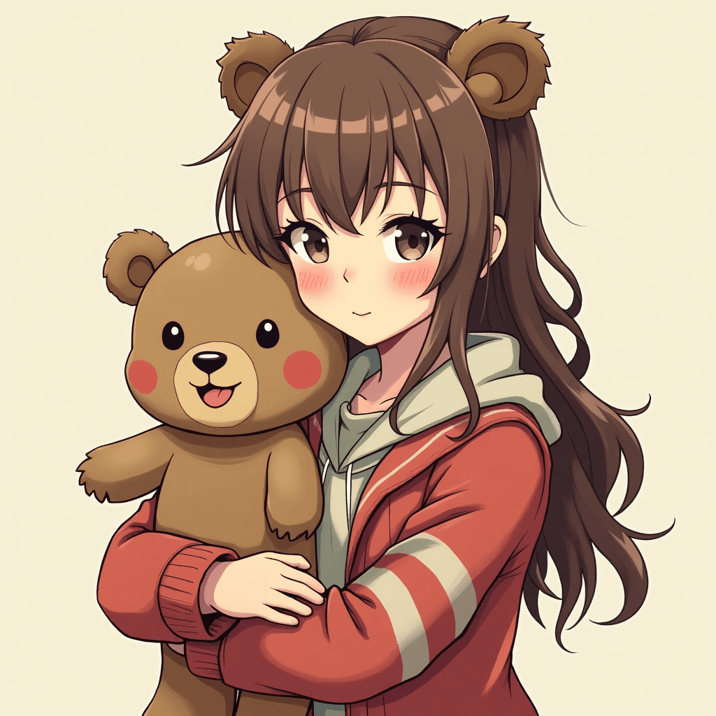 girl with bear