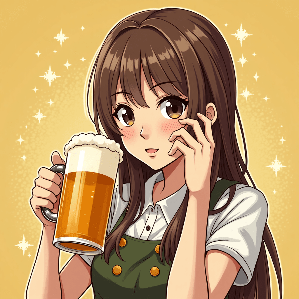 girl with beer